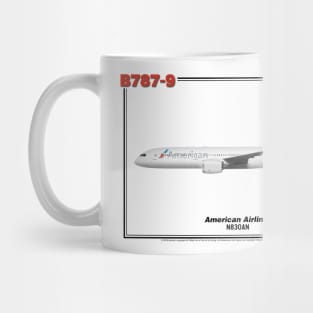 Boeing B787-9 - American Airlines (Art Print) Mug